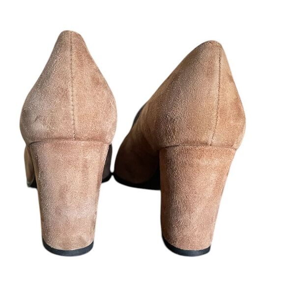 Stuart Weizman Broom Tassel Suede Block-heel Pumps size 7M - Picture 7 of 13